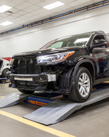 Toyota on vehicle lift | Randy Wise Toyota in Grand Blanc MI