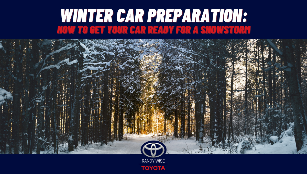 Toyota winter roads with trees