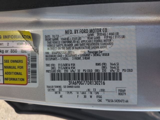 2013 Ford Fusion S