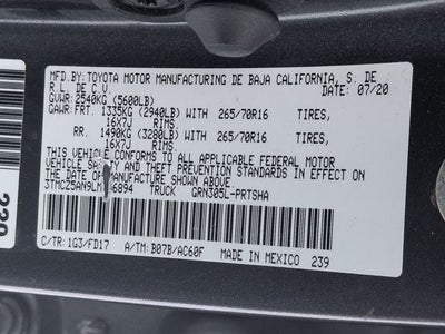 2020 Toyota TACOMA TRD OFFRD TRD Off-Road V6