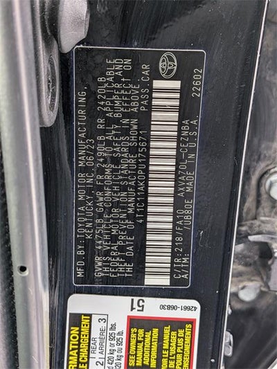 2023 Toyota CAMRY LE