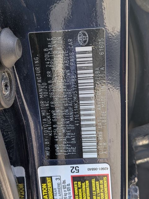 2021 Toyota CAMRY SE