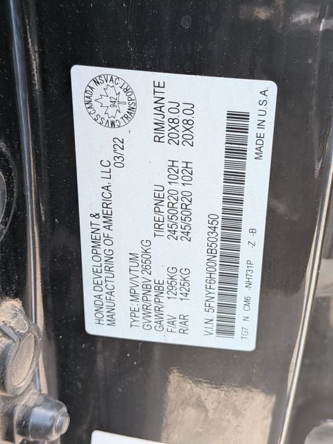 2022 Honda Pilot Elite
