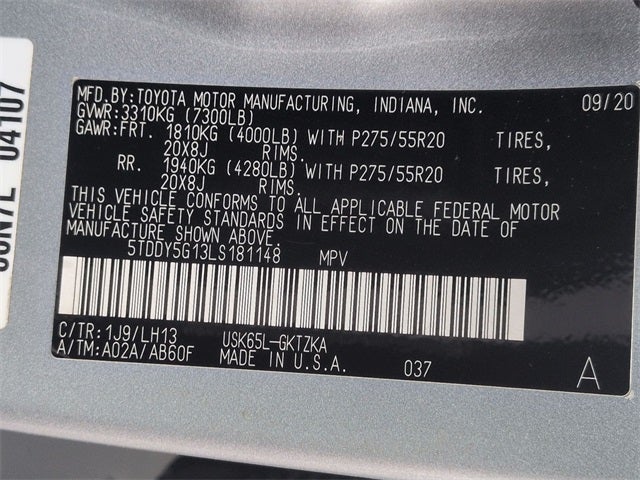 2020 Toyota SEQUOIA 4X4 Platinum