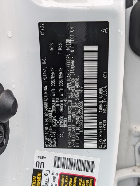 2022 Toyota HIGHLANDER HYBRD XLE