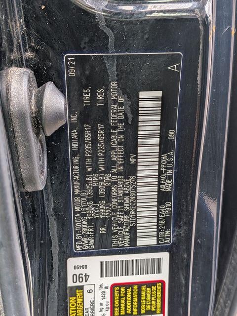 2022 Toyota SIENNA XLE XLE 8 Passenger