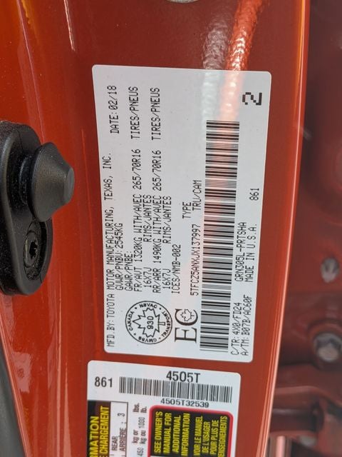2018 Toyota TACOMA 4X4 DOUBLECAB V6 6A SB TRD Off-Road V6