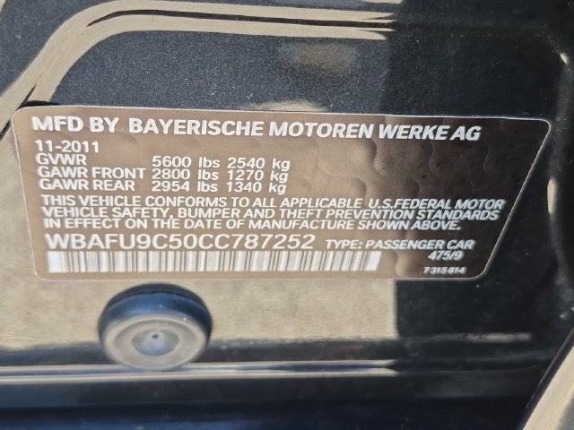 2012 BMW 550i 550i xDrive