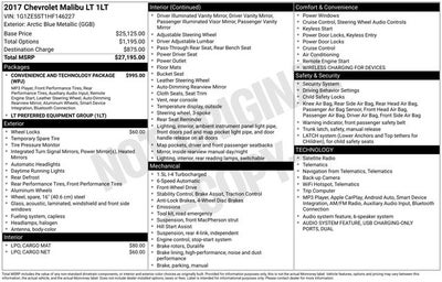 2017 Chevrolet Malibu LT 1LT