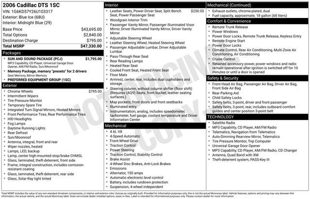 2006 Cadillac DTS Base