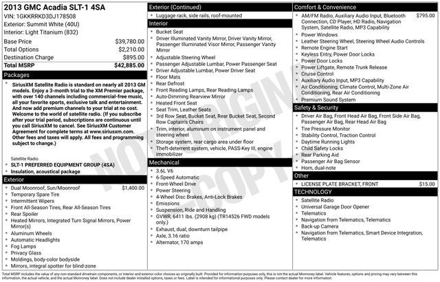 2013 GMC Acadia SLT-1