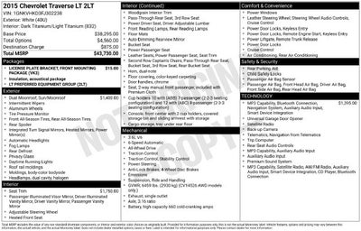 2015 Chevrolet Traverse 2LT 2LT