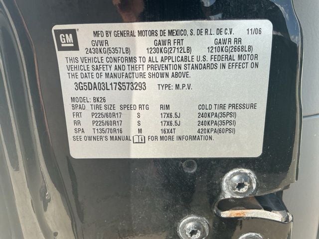 2007 Buick Rendezvous CX