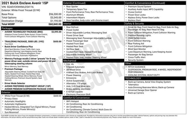2021 Buick Enclave Avenir