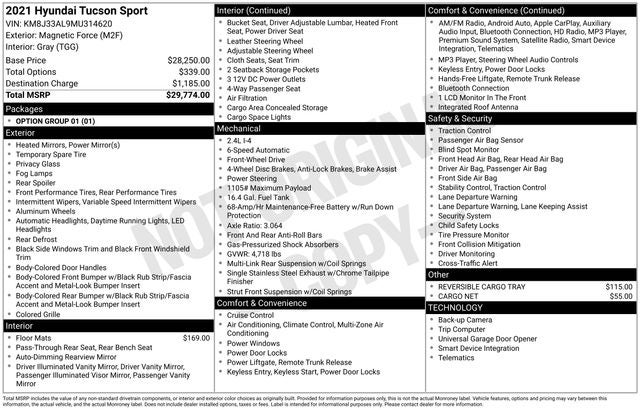 2021 Hyundai Tucson Sport