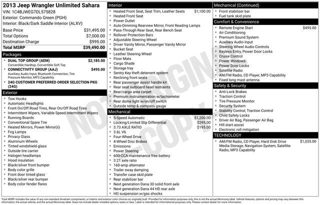 2013 Jeep Wrangler Unlimited Sahara