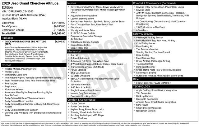 2020 Jeep Grand Cherokee Altitude
