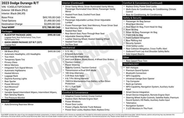 2023 Dodge Durango R/T Plus