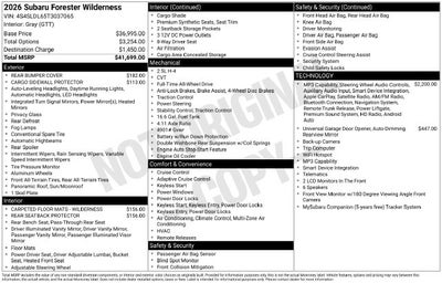 2026 Subaru Forester Wilderness